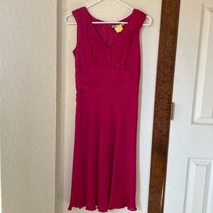 Antonio Melani hot pink ruffle dress